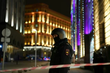 Dispositif policier aux abords du siège du FSB, le 19 décembre 2019 à Moscou
