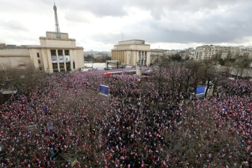 Manifestation pro-Fillon place du Trocadéro à Paris, le 5 mars 2017