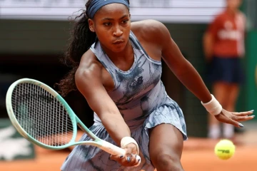 La N.2 mondiale Coco Gauff au 1er tour de Roland-Garros contre l'Australienne Olivia Gadecki le 27 mai 2025 à Paris
