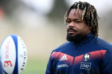 Mathieu Bastareaud, trois-quarts centre enblématique du XV de France, le 24 novembre 2017 à Marcoussis