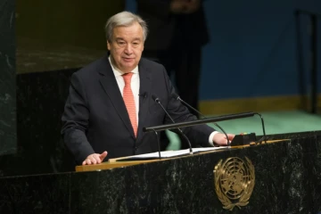 Antonio Guterres devant l'Assemblée générale des Nations unies, à New York, le 12 décembre 2016