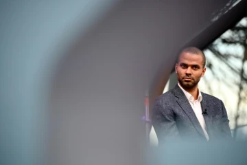 Le Français Tony Parker, ancienne star des San Antonio Spurs en NBA et désormais président du club de basket-ball de l'Asvel, à Paris le 2 février 2021
