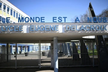 Le lycée Eugène Delacroix à Drancy où 22 classes sont fermées, le 29 mars 2021 