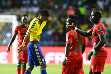 La star Pierre-Emerick Aubameyang et le Gabon ont été accrtoché par la Guinée Bissau en ouverture dela CAN, le 14 janvier 2017 à Libreville 