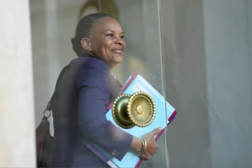 La ministre française de la Justice, Christiane Taubira, à la sortie de l'Elysée le 23 septembre 2015 à Paris