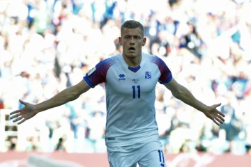 L'Islandais Alfred Finnbogason, auteur du but égalisateur face à l'Argentine lors du Mondial, le 16 juin 2018 à Moscou