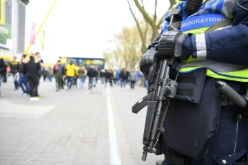 Officier de police allemande à Dortmund, le 12 avril 2017