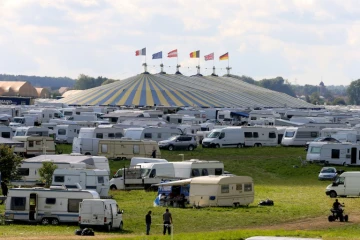 Rassemblement évangélique sur l'aérodrome de Semoutiers, en Haute-Marne, en août 2014