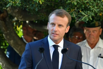 Le président Emmanuel Macron à Bormes-les-Mimosas, le 17 août 2018