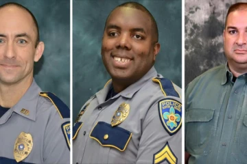 Matthew Gerald, Montrell Jackson et Brad Garafalo, les trois policiers tués à Baton Rouge le 17 juillet 2016