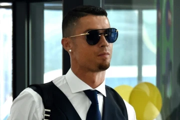 L'attaquant portugais Cristiano Ronaldo à l'aéroport Zhukovsky à 40km de Moscou le 1er juillet 2018