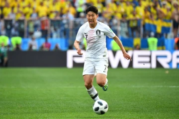 L'attaquant sud-coréen Son Heung-min lors du match face à la Suède joué à Moscou, le 18 juin 2018 pendant la coupe du Monde de Football