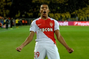 L'attaquant de Monaco Kylian Mbappé, auteur d'un doublé à Dortmund, le 12 avril 2017 