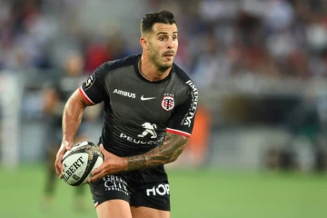 L'ailier du Stade Toulousain Sofiane Guitoune contre La Rochelle en demi-finale du Top 14, le 8 juin 2019 à Bordeaux