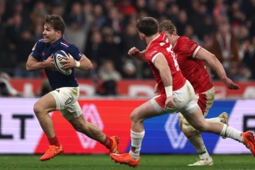 Antoine Dupont face au pays de Galles au stade de France le 31 janvier 2025