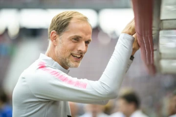 L'entraîneur du Paris Saint-Germain Thomas Tuchel avant le match amical contre le Bayern Munich, le 21 juillet 2018 à Klagenfurt, en Autriche