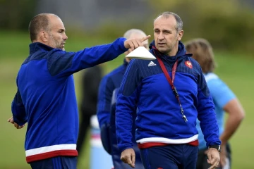 Philippe Saint-André lors d'un entraînement le 7 octobre 2015 à Hensol