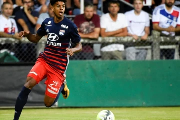 Le jeune attaquant Willem Geubbel lors d'un match avec Lyon face à l'Ajax Amsterdam en amical, le 18 juillet 2017 à Bourgoin-Jallieu