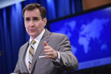 Le porte-parole du département d'Etat américain John Kirby à Washington, le 6 janvier 2015