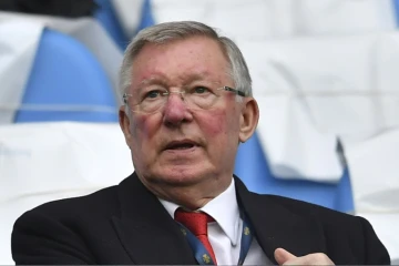 L'ancien manager de Manchester United Alex Ferguson assiste au match de Premier League entre ManU et Manchester City, le 7 avril 2018 à Manchester 