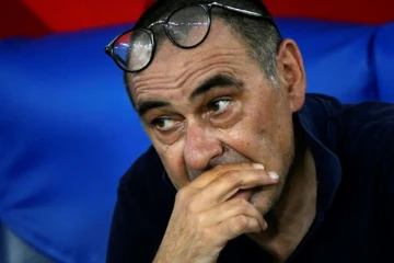 L'entraîneur de la Juventus Maurizio Sarri lors de la finale de la Coupe d'Italie face à Naples, le 17 juin 2020 à Rome