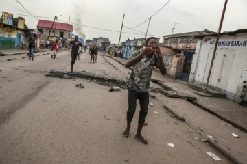 Manifestation dans le quartier de Yolo, à Kinshasa, le 20 décembre 2016