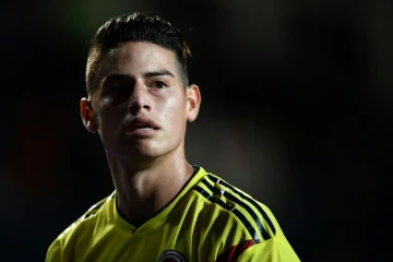 L'attaquant de la Colombie James Rodriguez lors d'un match amical contre l'Egypte, le 1er juin 2018 à Bergame (Italie)