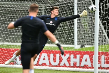 Nick Pope lors d'une séance d'entraînement de Burnley, le 1er juin 2018 à Watford