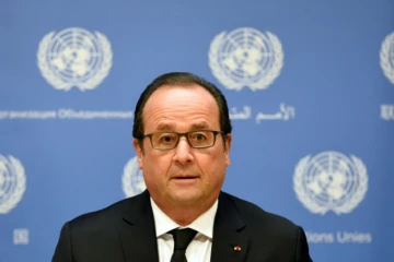 Le président français François Hollande au siège des Nations Unies à New York, le 27 septembre 2015