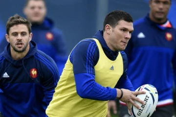 Les joueurs du XV de France lors d'une séance d'entraînement au Millennium de Cardiff, le 16 octobre 2015