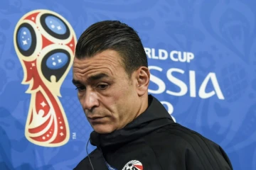 Le gardien égyptien Essam El Hadary en conférence de presse à Volgograd le 24 juin 2018 lors du Mondial
