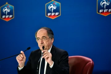 Le président de la FFF, Noël le Graët, lors d'une conférence de presse à Paris, le 12 juillet 2016