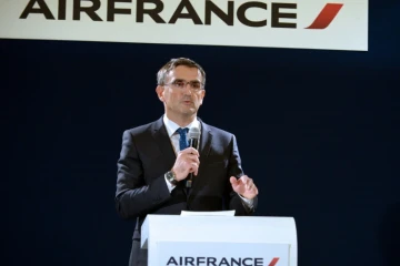 Xavier Broseta, Directeur des Ressources humaines d'Air France, lors d'une conférence de presse, le 5 octobre 2015 à Paris