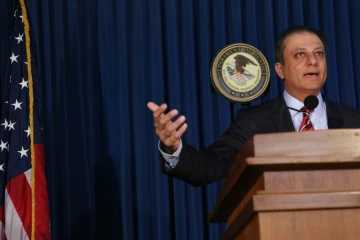 Le procureur fédéral de l'Etat de New York, Preet Bharara, lors d'une conférence de presse à New York, le 17 septembre 2015