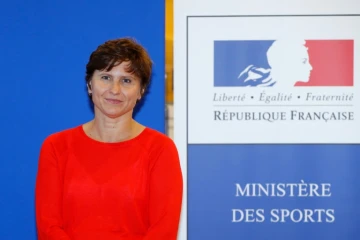 La nouvelle ministre des Sports Roxana Maracineanu, lors de la cérémonie de passation de pouvoirs à Paris, le 4 septembre 2018