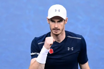 Le Britannique Andy Murray après sa victoire contre le Tchèque Tomas Berdych, le 4 novembre 2016 à Paris-Bercy