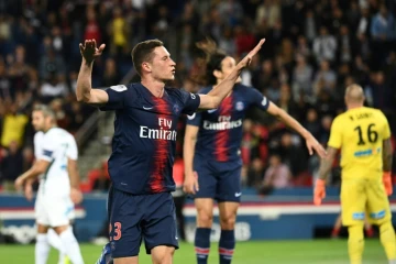 Le milieu parisien Julian Draxler lance le PSG sur la voie d'un large succès face à Saint-Etienne au Parc des Princes, le 14 septembre 2018