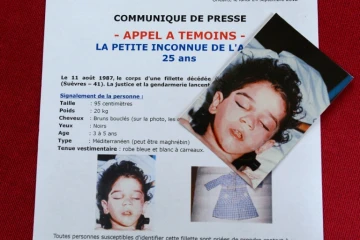 Appel à témoins diffusé en 2012 pour identifier la fillette dont le corps mutilé avait été retrouvé sur l'autoroute Paris-Tours en août 1987