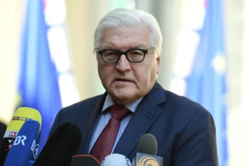 Le ministre allemand des Affaires étrangères  Frank-Walter Steinmeier avant la réunion avec ses homologues européens, le 25 juin 2016 Villa Borsig à Berlin
