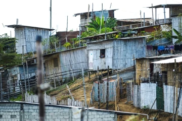 Le bidonville la "Cité de Dieu", en périphérie de Guayaquil, le 26 juillet 2022  en Equateur