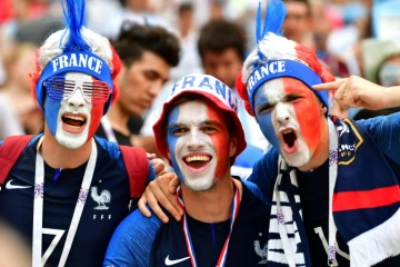 Supporters de l'équipe de France, le 30 juin 2018, à Kazan