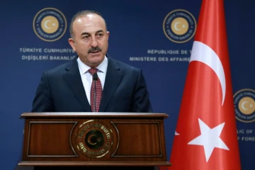 Le ministre turc des Affaires étrangères Mevlut Cavusoglu lors d'une conférence de presse, le 12 août 2016 à Ankara