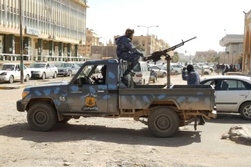Des forces loyales au maréchal Khalifa Haftar, l'homme fort de l'est libyen, le 9 février 2019 à Sebha, dans le sud du pays
