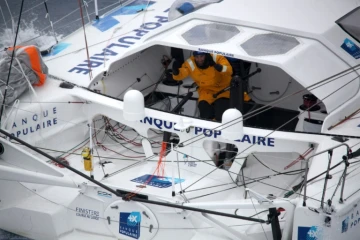 Armel Le Cléac'h sur Banque Populaire VIII, le 30 novembre 2016 au large des Iles Kerguelen