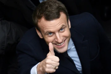Emmanuel Macron lors de son arrivée à l'université de Lille, le 14 mars 2017