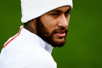 La star du PSG Neymar à l'entraînement le 5 novembre 2019 à Saint-Germain-en-Laye   
