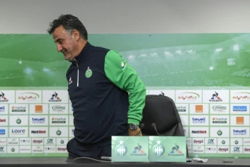 Christophe Galtier, le 3 mai 2017 au centre d'entraînement de Saint-Etienne à L'Etrat