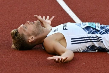 L'athlète français Kevin Mayer, à Eugene (Etats-Unis) le 24 juillet 2022