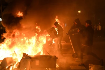 Heurts entre manifestants et forces de police après la condamnation des dirigeants indépendantistes, le 15 octobre 2019 à Barcelone