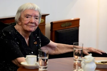 La plus ancienne militante des droits de l'homme russe et ex-dissidente soviétique Lioudmila Alexeeva, à Berlin le 30 mai 2016. 